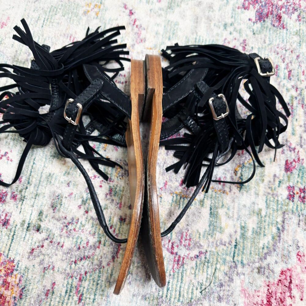Prada Suede Frindge Sandals - Picture 11 of 12